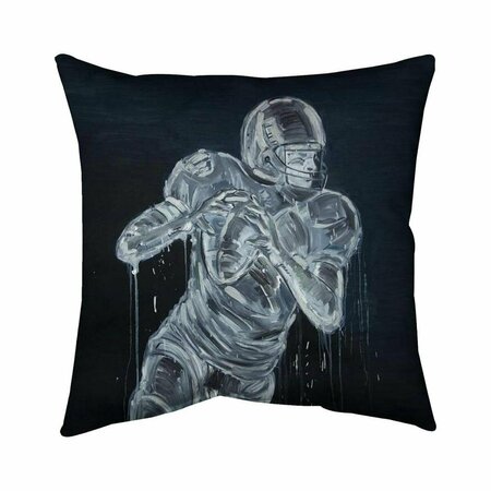 BEGIN HOME DECOR 20 x 20 in. Football Player-Double Sided Print Indoor Pillow 5541-2020-SP66